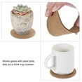 thumbnail image 3 of Unique Bargains Plant Coasters Reversible Absorbent Round Felt Pad Mats Set Brown, 3 of 5