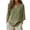 Army Green, variant on Ohufall Womens Cotton Linen Shirt 3/4 Sleeve Solid Color Blouse Button V Neck Pullover Casual Shirts