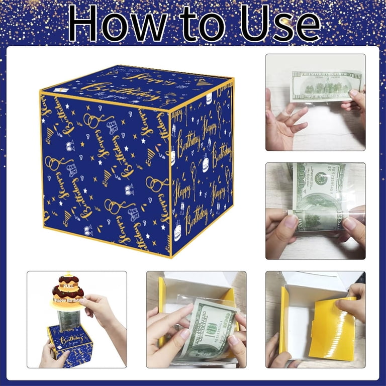 Cash Gift Pull Box Birthday Pull Surprise Gift - DIY Cash Holder With ...