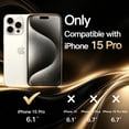 thumbnail image 7 of 5 in 1 Case for iPhone 15 Pro 6.1-Inch with 2-Pack Each Tempered Glass Screen Protector and Camera Lens Protector, Non-Yellowing Shockproof Bumper Phone Cover (Clear), 7 of 7