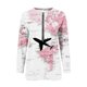 thumbnail image 4 of Camiseta suelta estampada a la moda para mujer, blusa de manga larga, cuello redondo, camisetas informales Pompotops FGAJ12369, 4 of 5