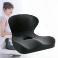 thumbnail image 2 of Protección de algodón con memoria de Color sólido, almohadilla integrada para trasero de oficina, silla de estudiante, protección de cintura para mujer embarazada, cojín transpirable, 2 of 5