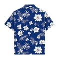 thumbnail image 4 of DJDLJWCJ Teen Boys Hawaiian Short Sleeve Button-Up Shirt Summer Fashion Printed Short Sleeve polo Shirts Stretch Beach Shirt Navy Size 9-10Years, 4 of 8