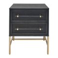 thumbnail image 2 of Hopper Studio Sophia Antique Black 2-Drawer Nightstand - Stylish Storage, 2 of 7
