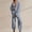Gray, variant on Women's Sweater Set Oversized Cardigan and High Waisted Pants Matching outfit