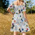 thumbnail image 4 of R hex fabric (small hexes) Sleeveless Dress women clothes women dresses Long dress woman, 4 of 7