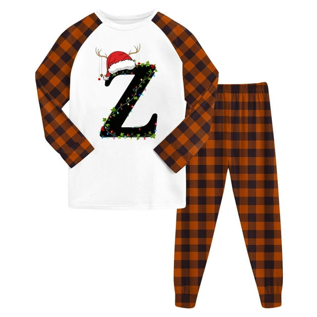Ketyyh-chn99 Tenue de Fête pour Garçons et Filles Ensemble Pantalon Long Manches Longues Régulières Col Rond Lettres 3D Imprimées Taille pour 2-3 Ans, Vert