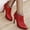 #289-Red, variant on Wowcloth Women's Fashion Ankle Boots – Pointed Toe High Heel Fashion Casual Versatile for Trendy Autumn Winter Stylish Footwear