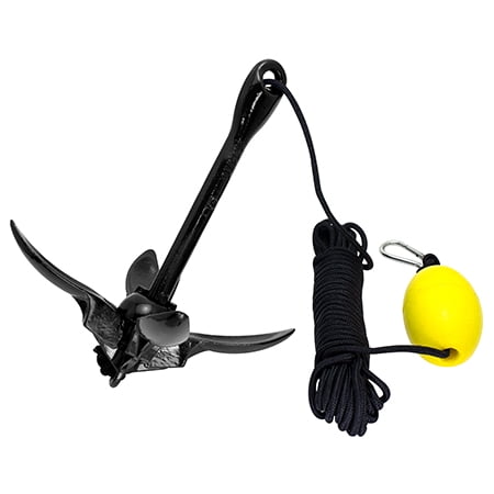 

Black Folding Grapnel Anchor Kit 3.5 lbs for PWC/Kayaks/Jet Skis/Dinghys/Canoe