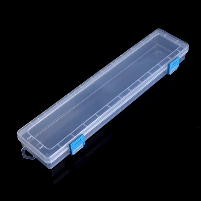 BTOER White Storage Box 33x7x3.5cm For Brushes Painting Pencils Watercolour Pen Container Drawing Tools Organizer Plastic Beading Box