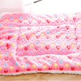 thumbnail image 7 of Dog Bed Crate Pad Ultra Soft Pet Bed with Cute Star Print Washable Crate Mat for Large Medium Small Dogs Reversible Fleece Dog Crate Kennel Mat Cat Bed Line(M,Pink), 7 of 7