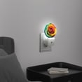 thumbnail image 4 of Round LED Night Lights Lamp with Dusk to Dawn Sensor, Rainbow Colored Rose In Full Bloom Night Light Plug Into Wall for Kids Room, Bedroom, Bathroom, Kitchen, Hallway, 4 of 4