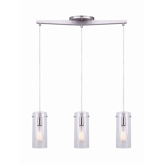 IPL759A03BN Canarm Inc Joni - 3 Light Pendant-61 Inches Tall and 4.5 Inches Wide-Brushed Nickel Finish