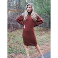 thumbnail image 3 of LANPULUX Sweater Dresses Long Sleeve Dresses for Women Brown Turtleneck Sweater Dresses Knit Dresses Ribbed Dresses, 3 of 9