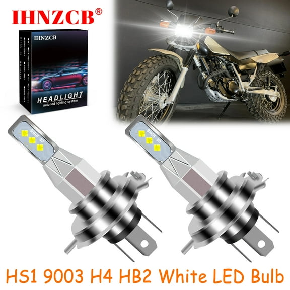 IHNZCB for Yamaha TW200 1987-2017 2X HS1 9003 H4 HB2 LED Headlights Bulb 55W White LXB,Motorcycle Light,Y128