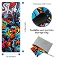 thumbnail image 4 of Graffiti Yoga Towels with Storage Bag, 72.8"x26.8", Suitable for Yoga, Pilates, Fitness, Etc. Gym Towels for Workout, Towel Yoga Blanket, Microfiber Yoga Towel for Men/Women, 4 of 6