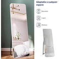 thumbnail image 3 of Espejo de Piso Bluelander Cuerpo Completo con Soporte y Marco de Aluminio 160 x 50 cm Blanco, 3 of 5