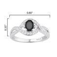 thumbnail image 3 of Sterling Silver with Natural Black Spinel and White Zircon Engagement Ring, 3 of 3