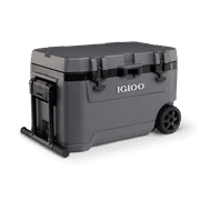 Igloo 72 QT Overland Ice Chest Cooler with Wheels, Gray