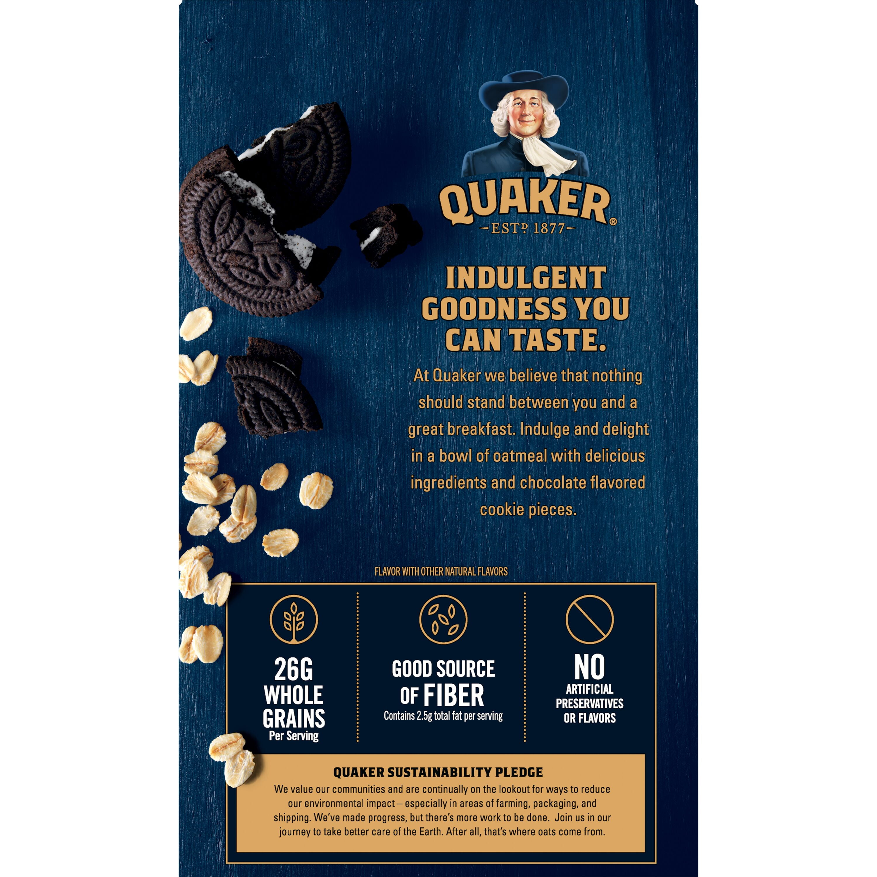 Quaker Instant Oatmeal Cookies & Cream, 6 Packets