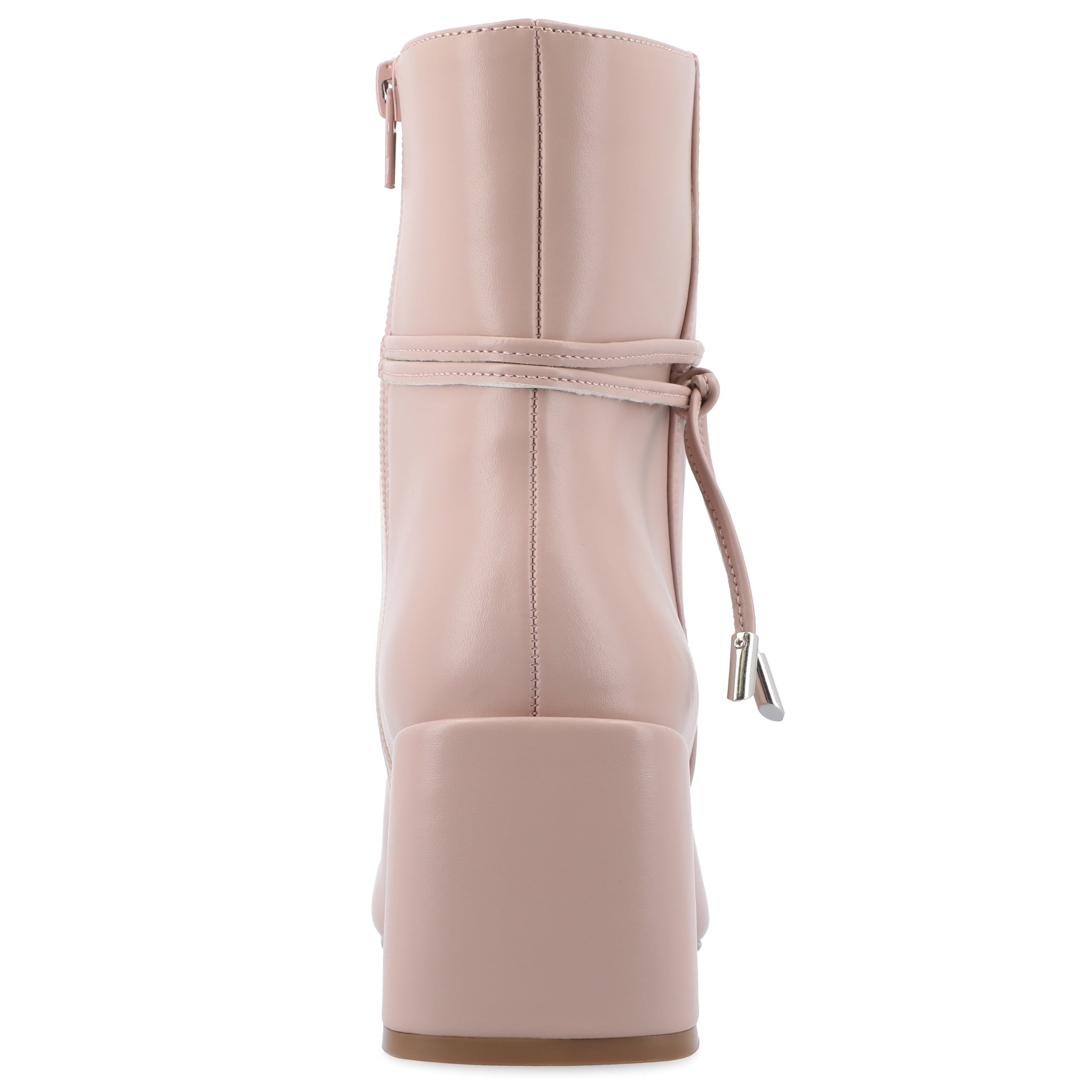 Journee Womens Beverley Covered Block Heel Square Toe Booties, Widths Available