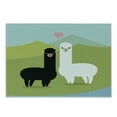thumbnail image 1 of Llama Cutting Board, Alpacas in Love at the Mountains Argentina Fauna Animals Contrasting Colors, Decorative Tempered Glass Cutting and Serving Board, Small Size, Multicolor, by Ambesonne, 1 of 1