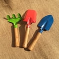 thumbnail image 3 of Kids Garden Tools 3-Piece Set Metal Safe Gardening Tools Trowel Rake & Shovel for Children Beach Sandbox, 3 of 6