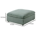 thumbnail image 5 of Joana Cocktail Ottoman- Sage Green Corduroy- Modular Square 39 Inch, 5 of 5