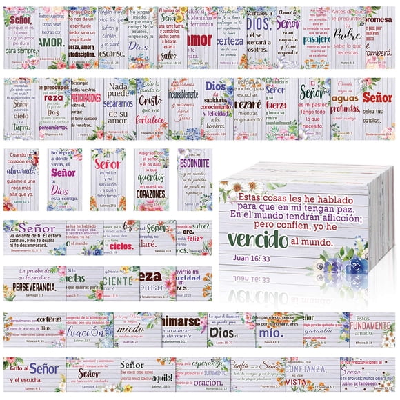 Soporte para tarjetas con versículos bíblicos, 240 unidades, en español, con versículos variados