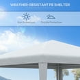 thumbnail image 4 of Outsunny 9' x 9' Portable Canopy Party Tent Gazebo with Legs, White, 4 of 10