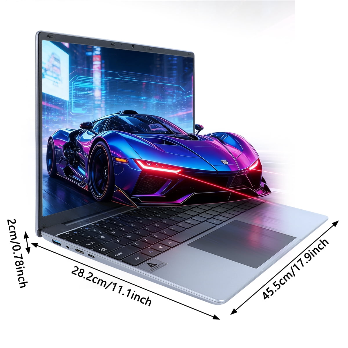 AEEZO 15.6 inch Laptop for Students and Office — 16GB RAM, 512GB SSD, Intel N5095, Gray