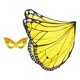 thumbnail image 1 of Disfraz de Ala de mariposa Zulema Ala de vestuario Amarillo negro, 1 of 8