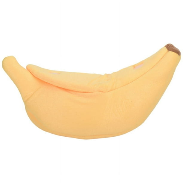 Linda Cama de PláTano para Gatos, Cama para Mascotas, Cama Suave para Gatos, Cama Encantadora para Gatos, Conejos y Perros PequeñOs, Color Amarillo