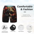 thumbnail image 5 of Lsque Mens Swim Trunks Artistic Flower Butterfly Skull Pattern - Bathing Suit Compression Liner - Beach Swim Shorts Swimwear - (S-3XL) - Stretch Quick Dry -X-Large, 5 of 9