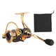 thumbnail image 1 of Carrete de pesca de agua salada con brazo basculante plegable, totalmente metálico, sin intervalos, rueda giratoria, accesorio para carrete de pesca, MT5000, negro y dorado, 1 of 9
