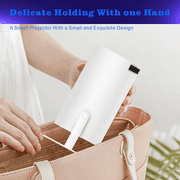 BUTOMKY HY300PRO Portable Mini Projector, WiFi 6 & Bluetooth 5.0, 4K Supported with Auto Keystone & 180° Rotation, Home & Outdoor Movie Theater Projector