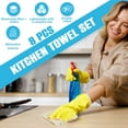 thumbnail image 6 of 8 Pcs Swedish Dishcloths Reusable Kitchen Dish Towels Absorbent Dishcloths Washable Cellulose Sponge Cloths Quick Drying Cleaning Cloths Soft Kitchen Dish Cloth, 7.7 x 6.7in, 6 of 9