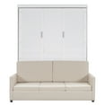 thumbnail image 6 of Harper & Bright Designs Queen Size Murphy Bed, Wooden Queen Murphy Bed with Cushion, Wall Bed with Sofa for Home Office or Small Room, White, 6 of 16