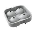 thumbnail image 2 of 2pcs Silicone Ice Cube Mold With Cover 4 Grids Diy Round Ice Cube Tray Mold Bar Ice Blocks Maker, 2 of 2