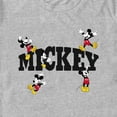 thumbnail image 2 of Men's Mickey & Friends Character Name Graphic Tee Athletic Heather X Large, 2 of 5