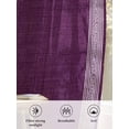thumbnail image 6 of Sheer Curtains 72 Inches Long, Dark Purple Retro Greek Key Semi Sheer Curtains Light Filtering Window Treatment, Geometric Greece Ancient Farmhouse Privacy Voile Drapes for Living Room 52x72 Inch, 6 of 7