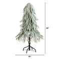 thumbnail image 2 of Nearly Natural 4ft. Flocked Down Swept Artificial Christmas Tree with 110 LED Lights, 2 of 9