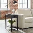 thumbnail image 2 of Fairway Avenue Home 2-Tier Solid Acacia Recliner Table with Drawer - Black, 2 of 8