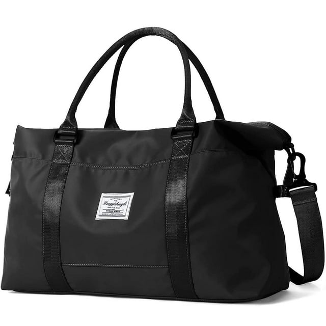 Bolsa de Viaje ZIRONG Negro con Separación Húmedo y Seco para Mujer Hombre