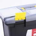 thumbnail image 6 of 10x4.7x4inch, Storage Containers, Small Tool Box Plastic Tool Boxes Double-LayerTtoolbox With Handle Removable Tray With Double Lock Secured Toolbox For Home, Mens Gifts, 9.84x4.72x3.94inch, 6 of 9