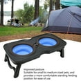 thumbnail image 4 of Cuencos Para Perros Elevados Plegables Cuencos Para Perros Elevados Plegables Dobles Portátiles Con Soporte Para Viajes De Campamento Al Aire Libre, 4 of 8