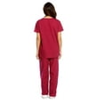 thumbnail image 3 of Just Love Women's Scrub Sets Six Pocket Medical Scrubs (V-Neck with Cargo Pant) (Burgundy, 3X), 3 of 4