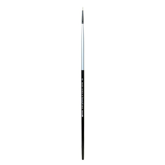 Black Silver round, long handle, 0 (pack of 6)