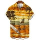 thumbnail image 2 of Camisas de Manga Larga para Hombres Impresión Botón Cuello de Vuelta Blusa Casual, Hombre de Manga Corta Botón Abajo Camisas, 2 of 3