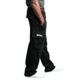 thumbnail image 2 of Men's Cargo Sweatpants Open Bottom Fleece Hiking Jogger Cargo Sweatpants for Men with Pockets Black XL, 2 of 5